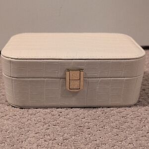 Primark Ivory Croc-Embossed Jewelry Box NWT